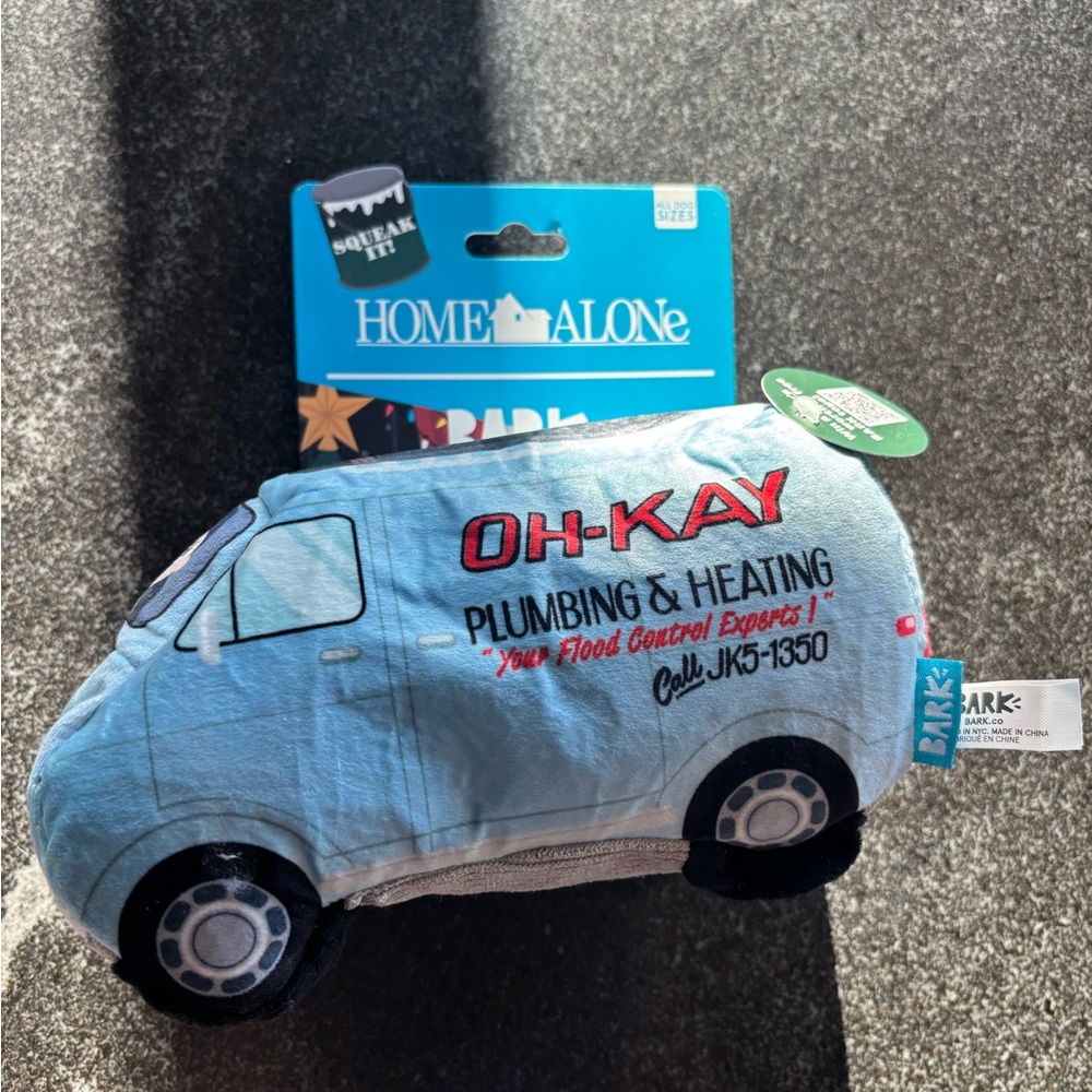 Bark Home Alone Blue Van Plush Toy